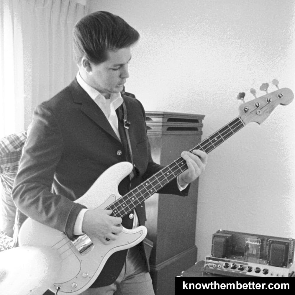 Brian Wilson playing guitar