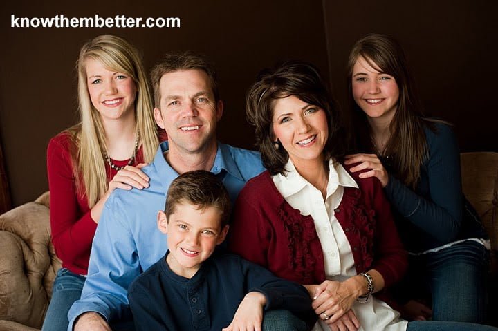 Kristi Noem with her family